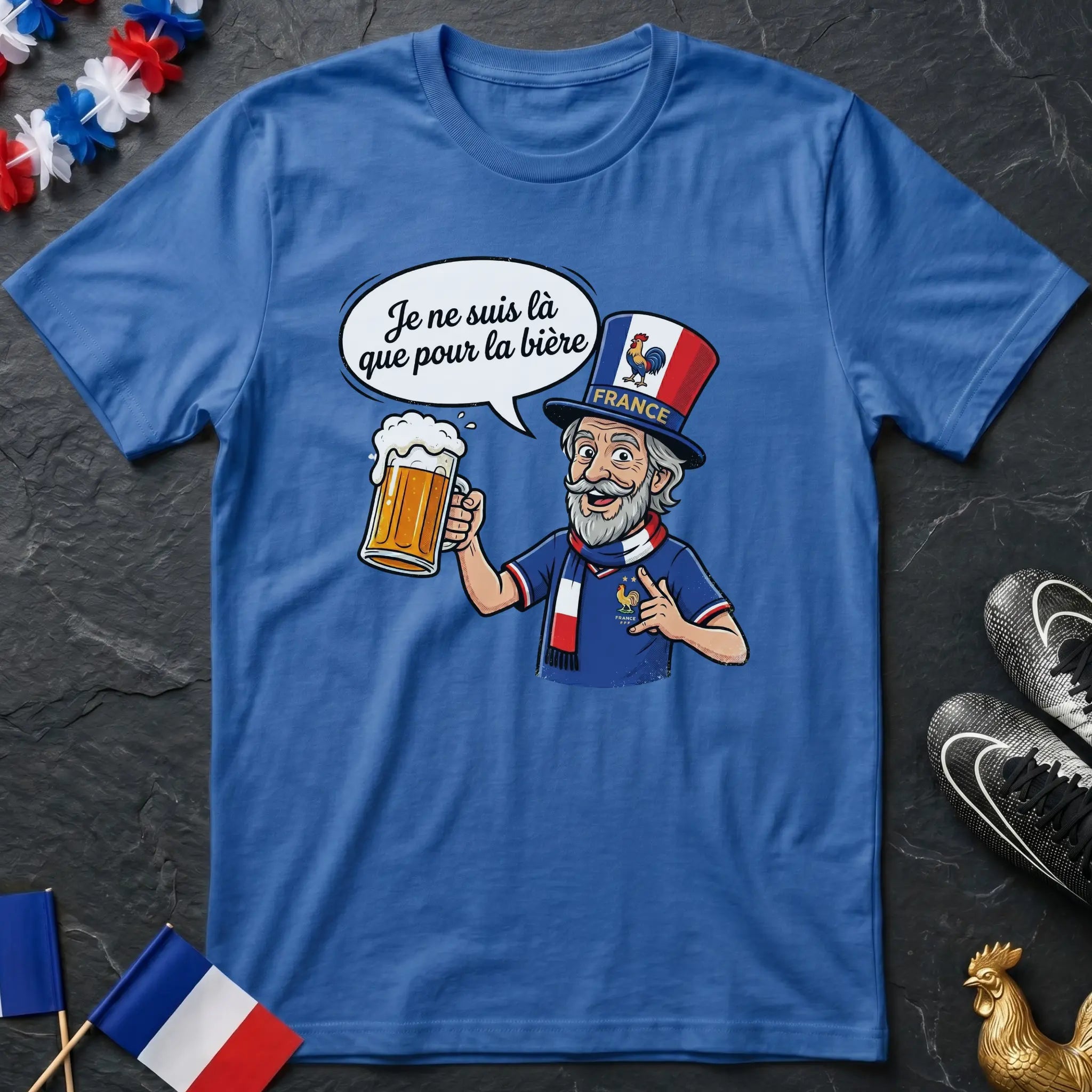 Je Ne Suis Là Que Pour La Bière France Fan Humour T-Shirt Coupe du Monde