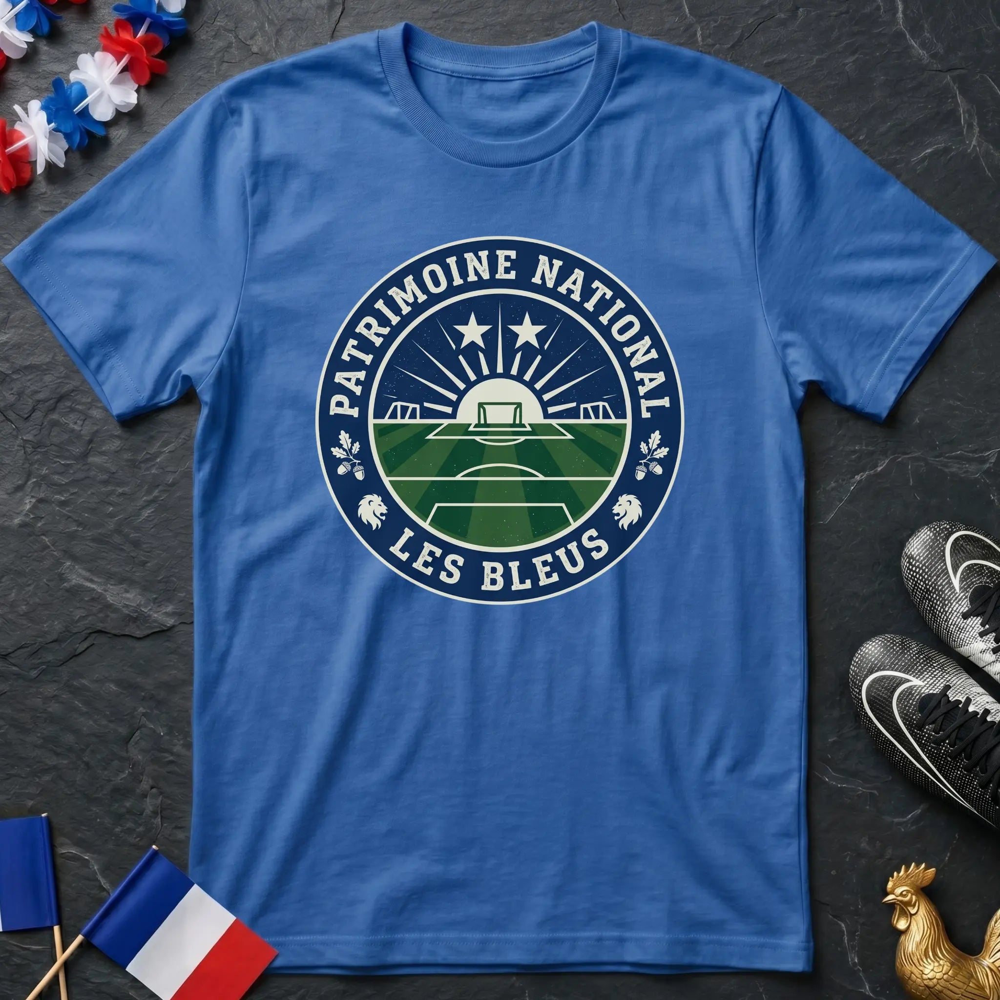 Patrimoine National Les Bleus Stade Terrain Badge T-Shirt Coupe du Monde