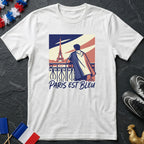 Paris est Bleu Joueur Cape Drapeau France Tour Eiffel T-Shirt Coupe du Monde