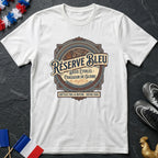Réserve Bleu Étiquette Whisky Vintage France T-Shirt Coupe du Monde